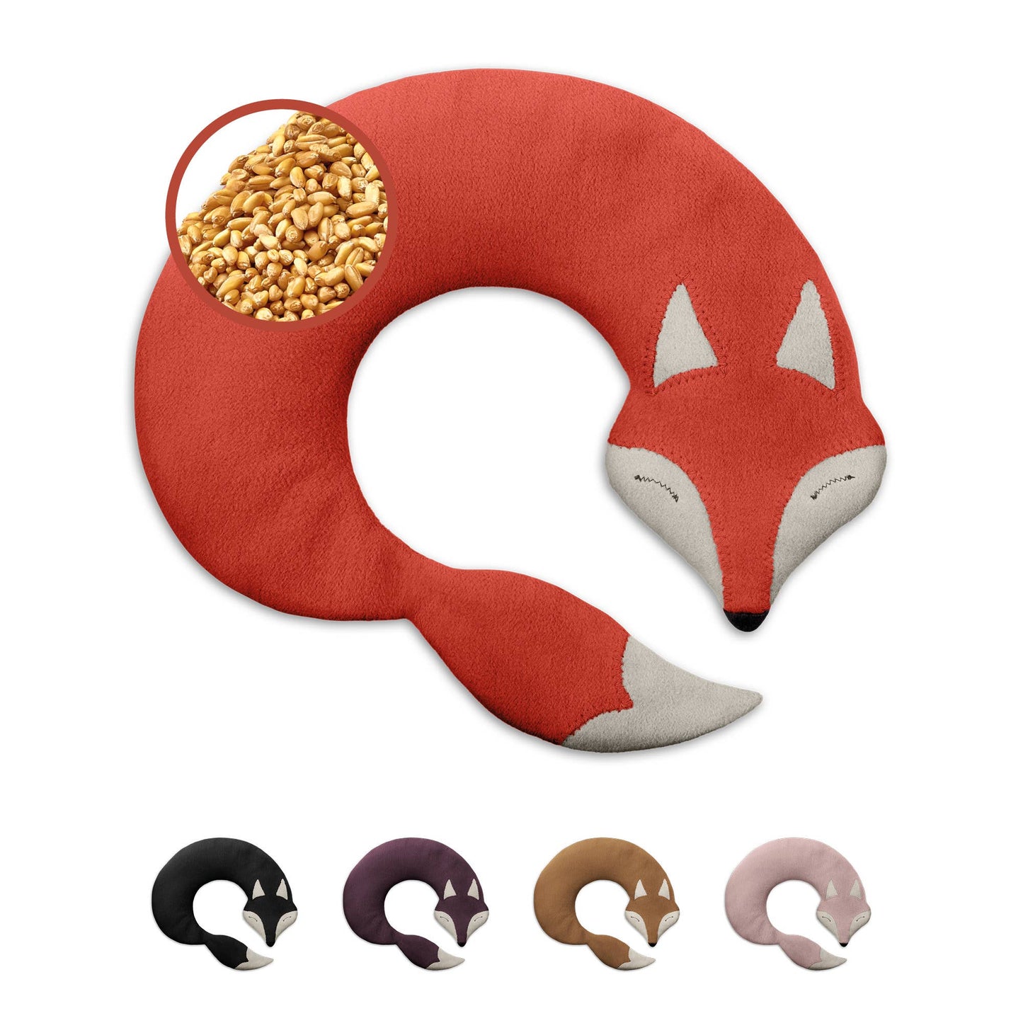 Organic Grain Pillow Fox - Red by Leschi