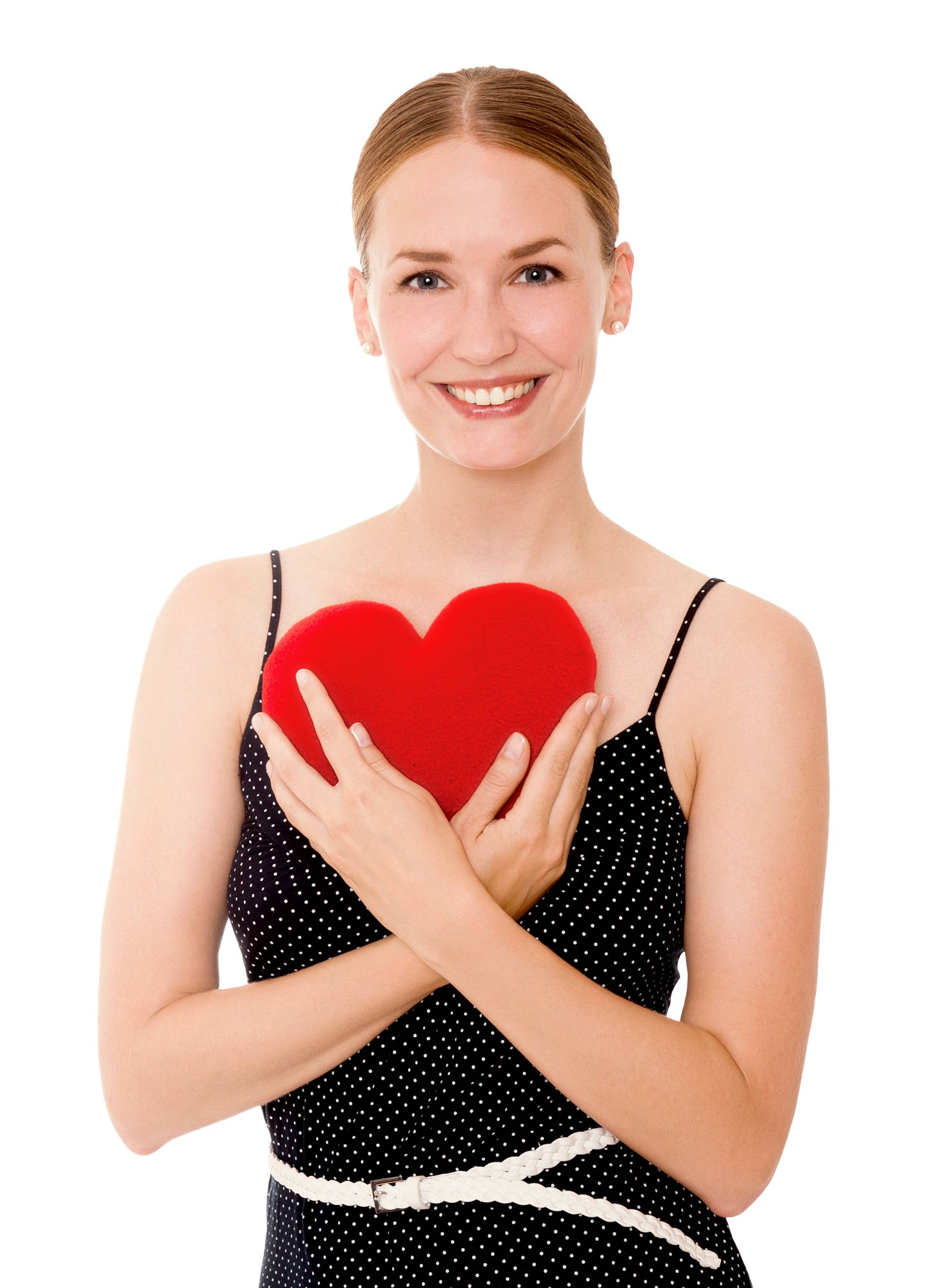 Heart Heat Pillow - Polka Dot Red by Leschi