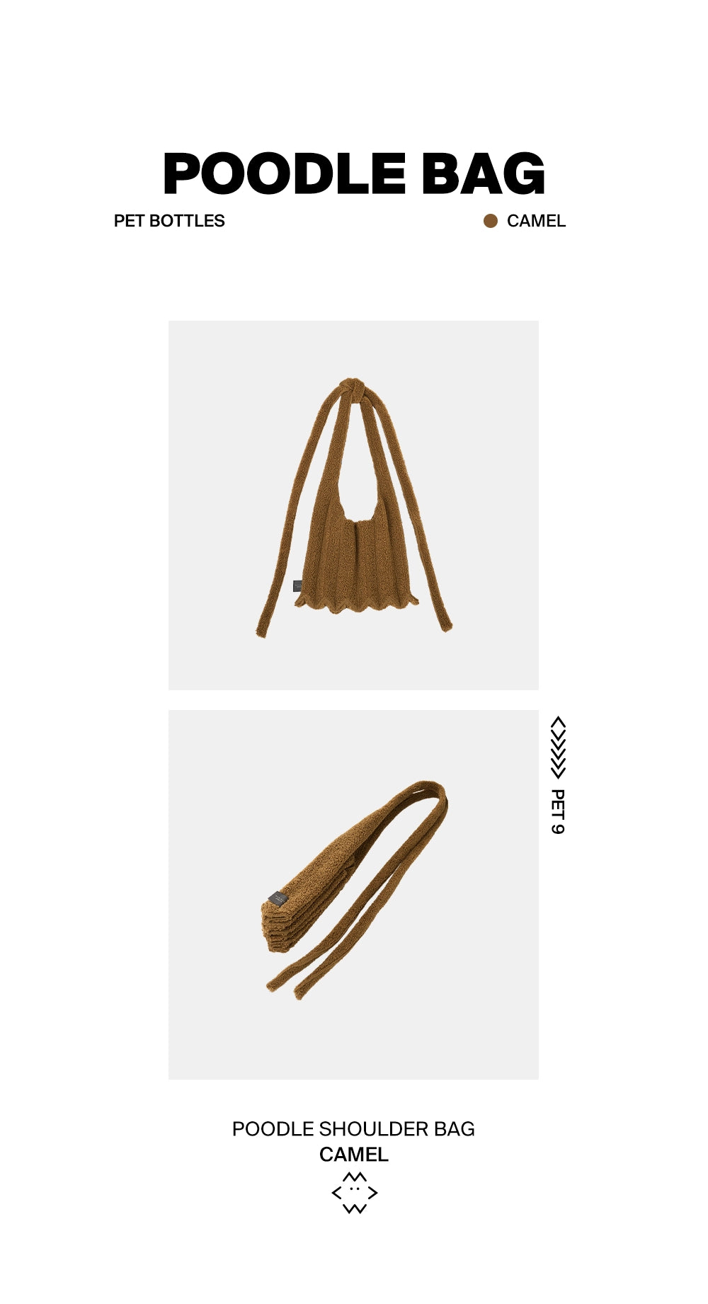 Poodle Shoulder Bag - Camel by PleatsMama