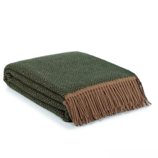 Wool Throw Blanket Venezia Leaf by MoST