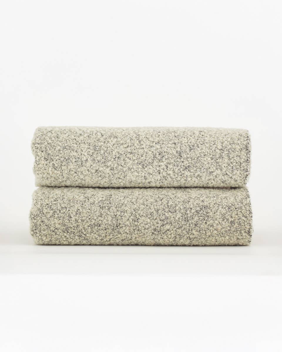 Wool Bouclé Throw Blanket  - Paris ivory by MoST