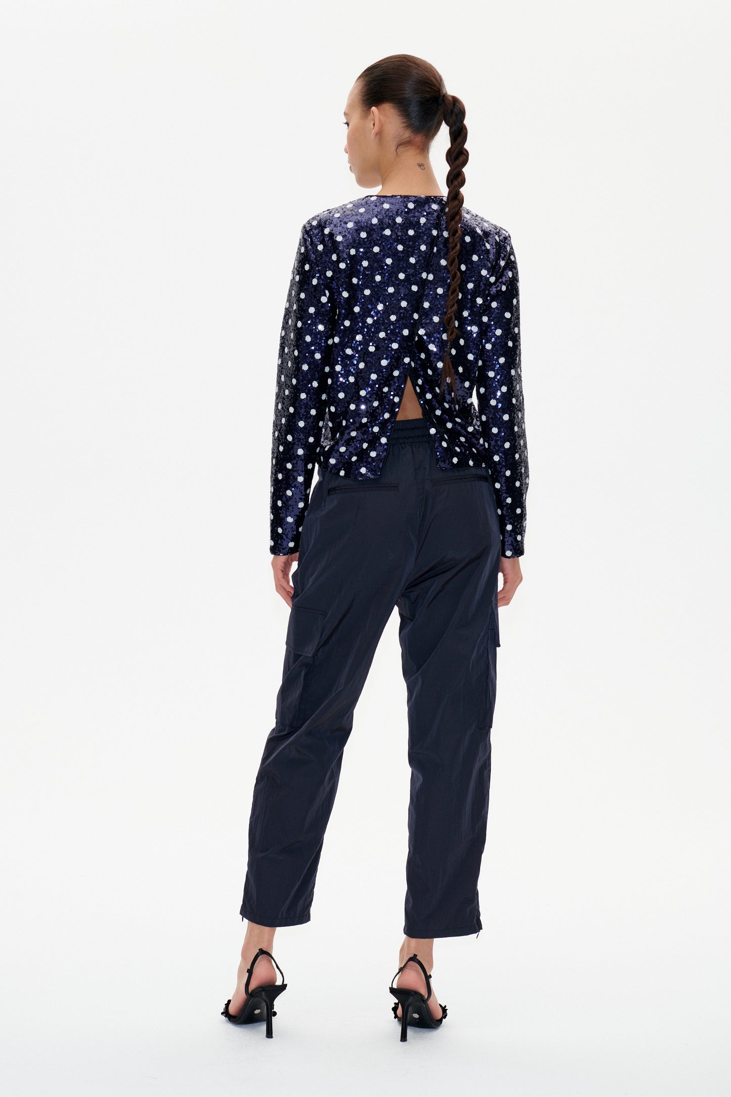 Jiza Top - Blue Dotted Sequins by Baum und Pferdgarten