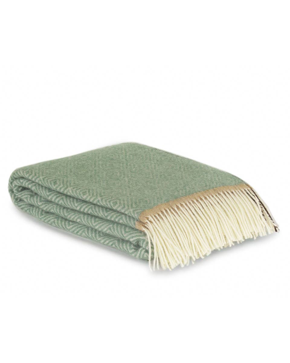 Wool Throw Blanket Venezia - Mint by MoST