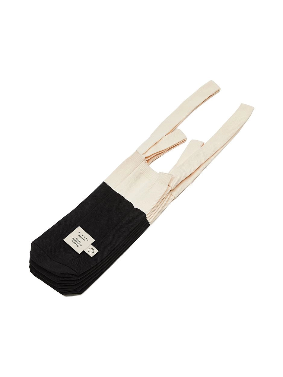 New 2Way Shopper Bag  -White Black by PleatsMama