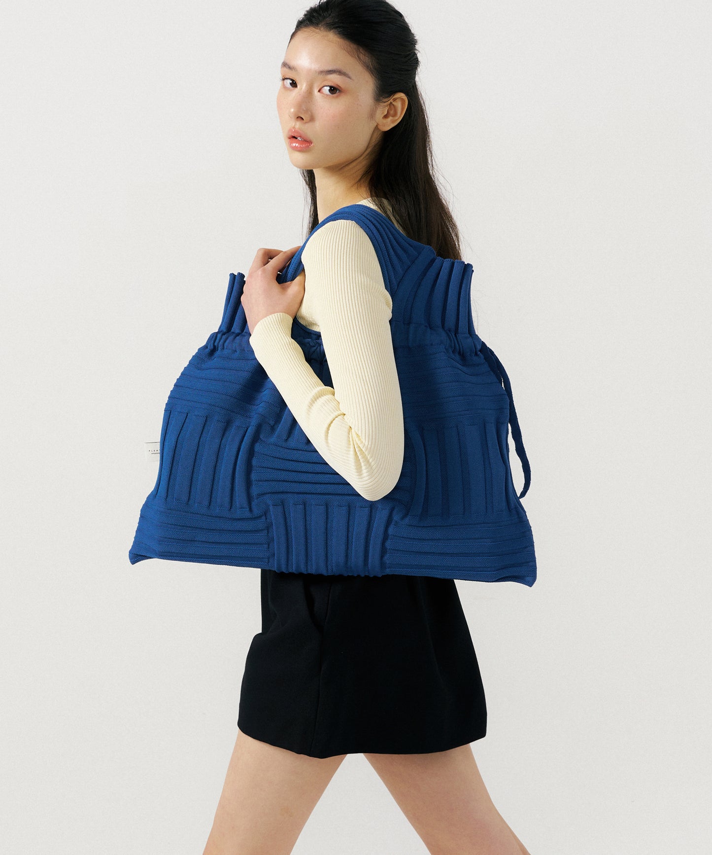Big Bow Bag -Blue by PleatsMama