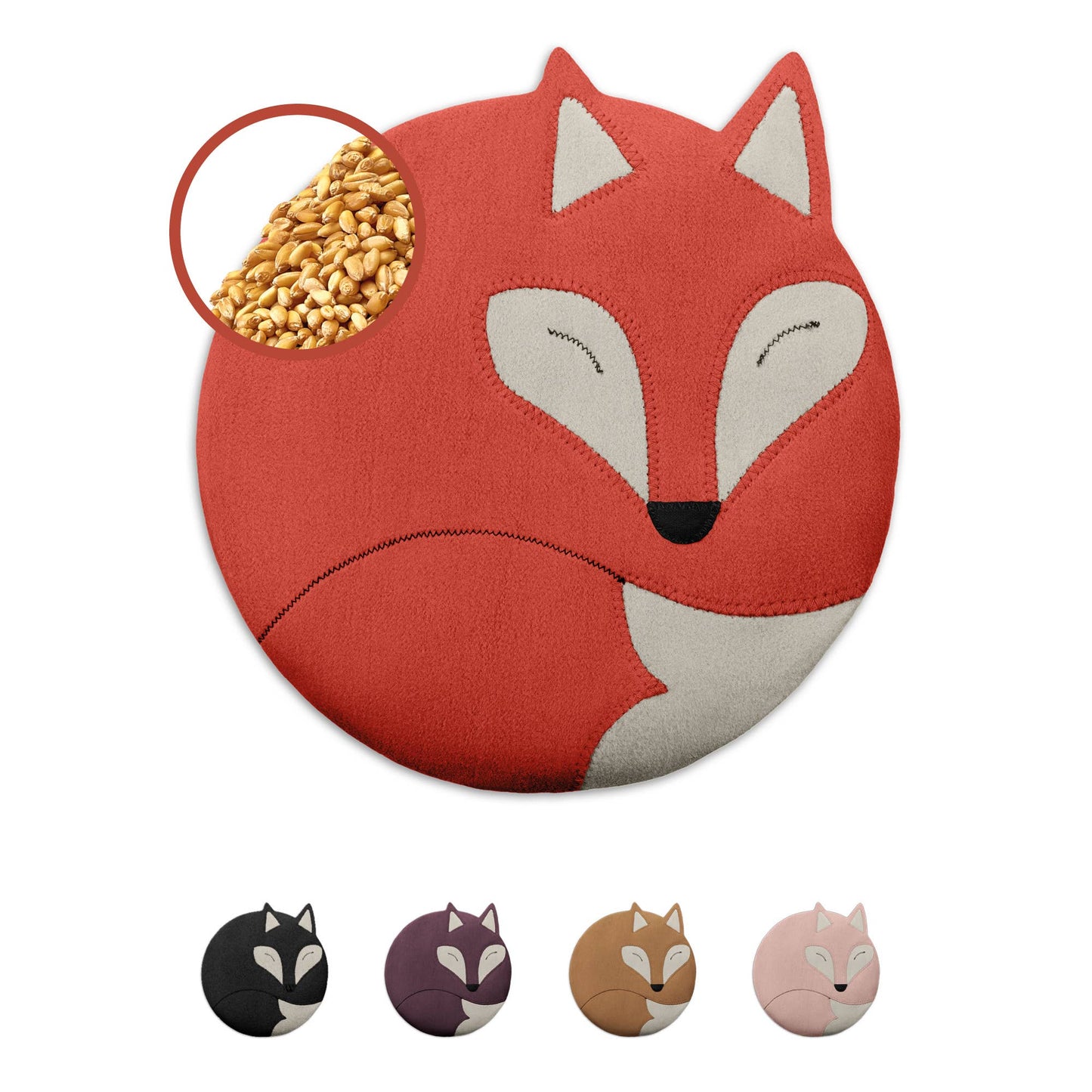 Organic Grain Pillow Belly Pad Fox - Red by Leschi