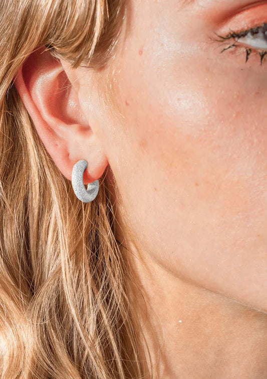 Asphodele Hoop Earrings - Silver by House of Vincent