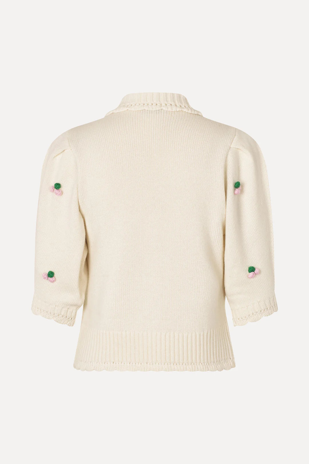Bubble Knit Polo Cardigan - Vanilla by Stine Goya