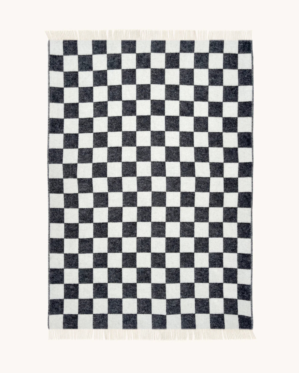 Checkerboard Blanket - Black White by Maison Deux