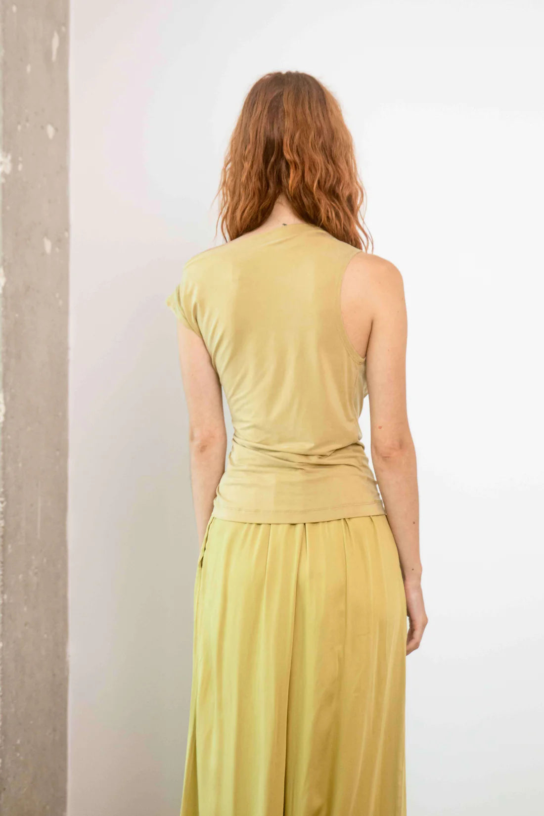 Wide Ecovero Trousers - Soft Olive by Cossac