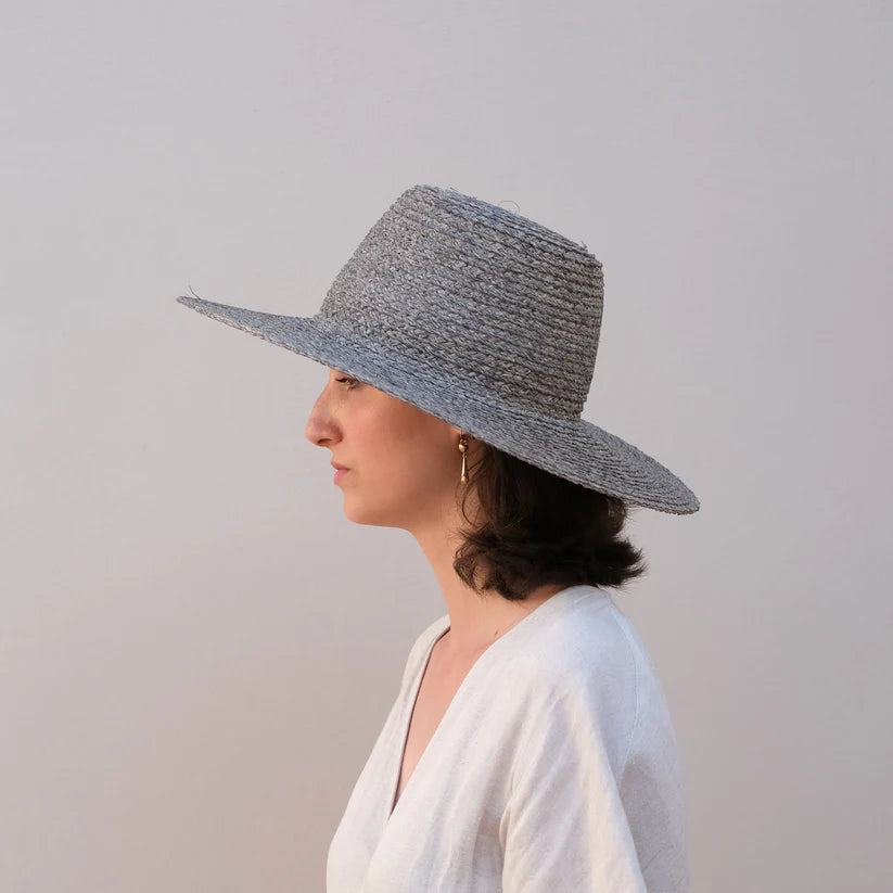 Lai Rafia Straw Hat - Lav Blue by Reinhard Plank