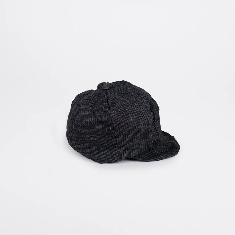 Paul Cotton Linen Black Check Hat by Reinhard Plank