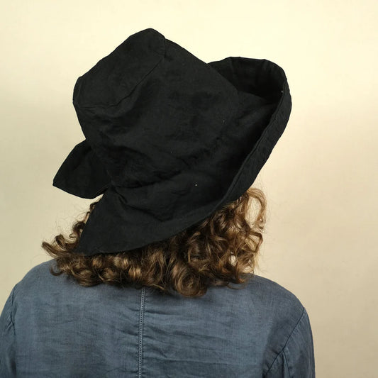 Bianca Cotton Elastin Hat - Black by Reinhard Plank