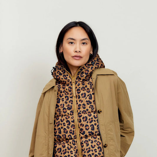 Reversible Pull-on Hood - Animal Print and Black by Fudoon