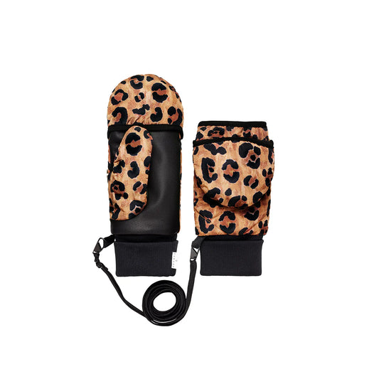 Convertible Mittens -Leopard by Fudoon