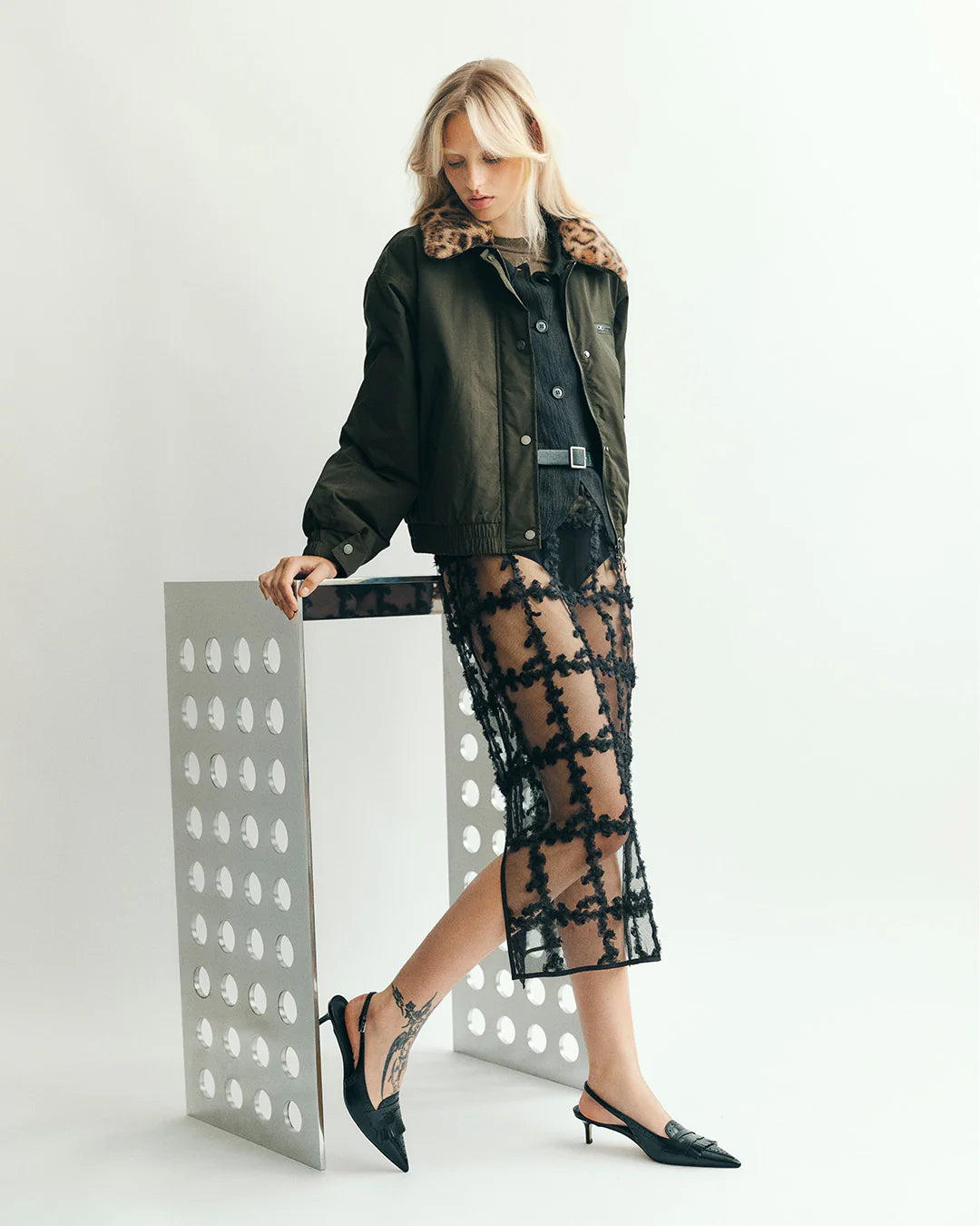 Bronte Jacket - IRosin Green Leopard by Baum und Pferdgarten