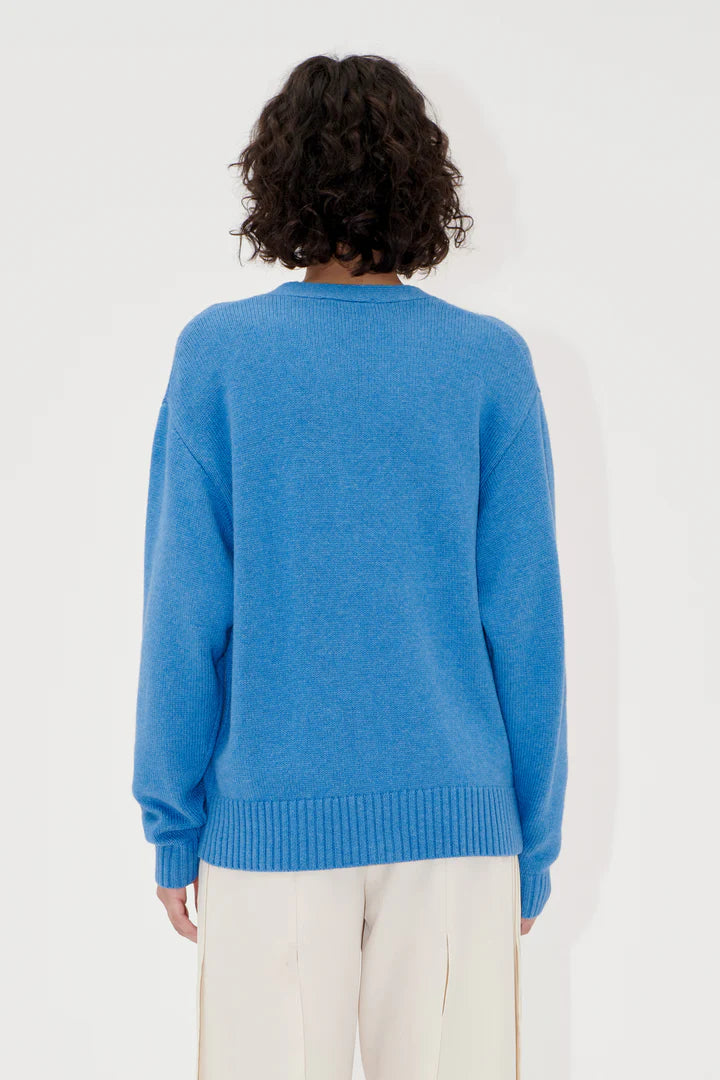 L/S V Neck Cardigan  - Candle Setting Intarsia by Stine Goya