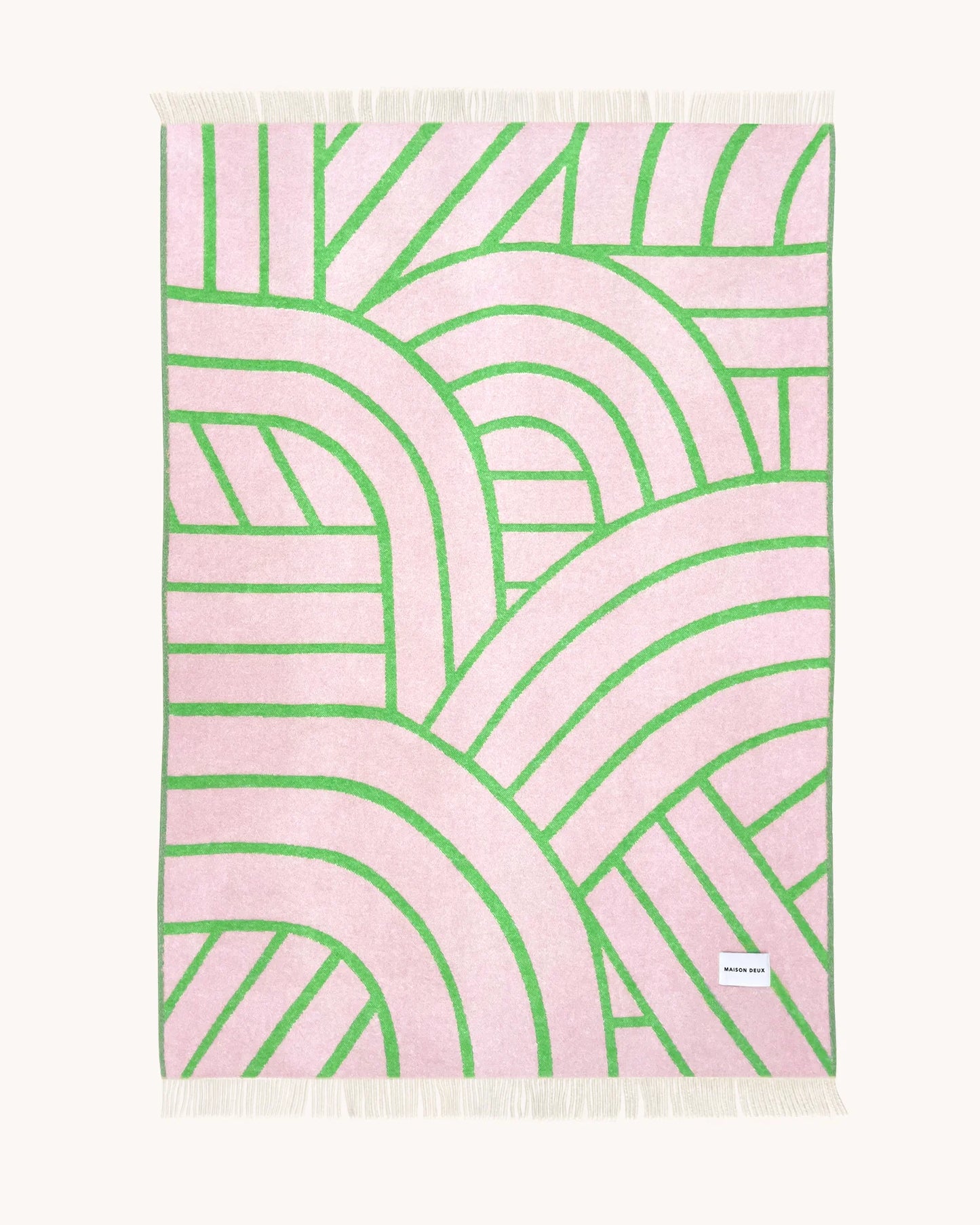 Lines Blanket Pink Apple by Maison Deux