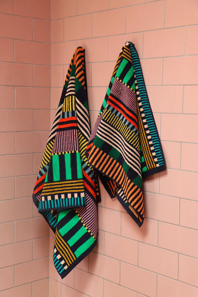 Multi Stripe Bath Towel - by Donna Wilson