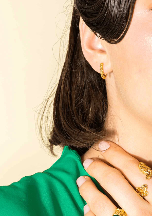Riddle Hoop Earrings - Gold House of Vincent
