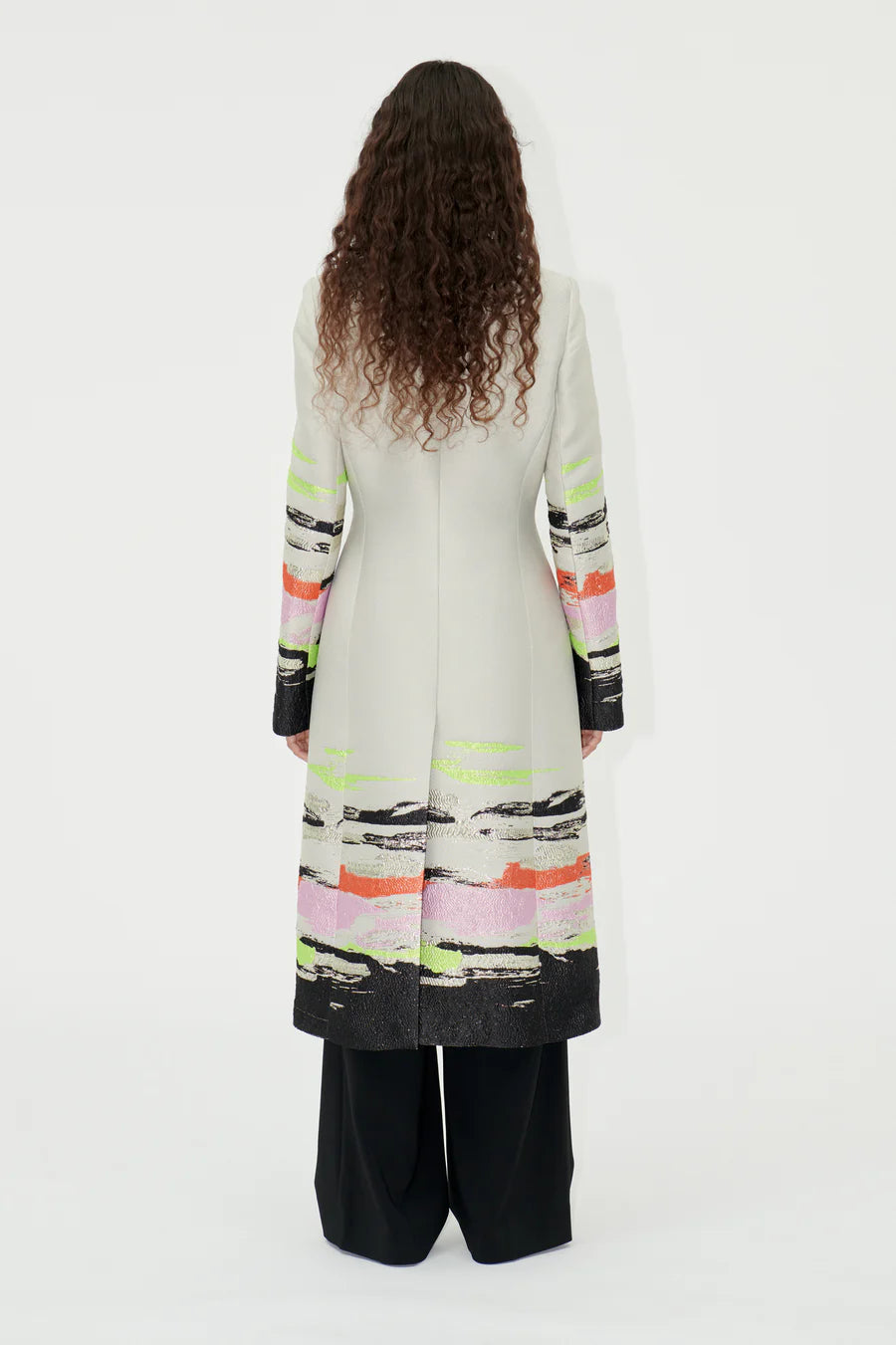 Aneta Coat - Abstract Strokes by Stine Goya