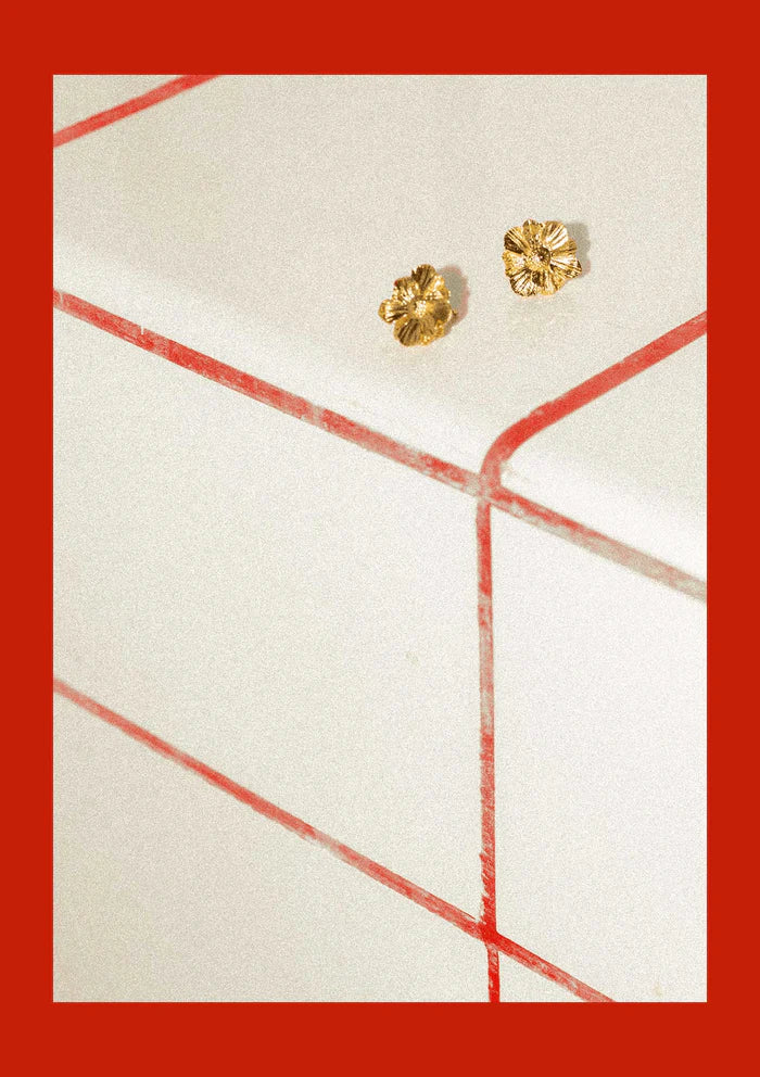 Wildflower Speckle Earrings - Gold by House of Vincent