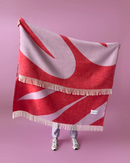 Swirl Blanket Lilac Scarlet by Maison Deux