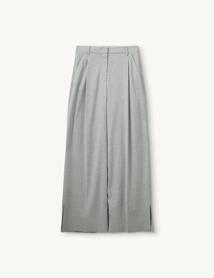 Gabriel Wide Pants - LIght Grey by The Garment