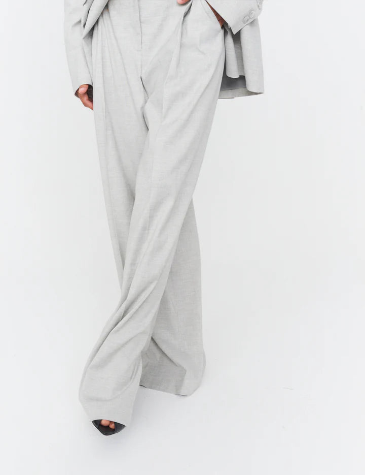 Gabriel Wide Pants - LIght Grey by The Garment