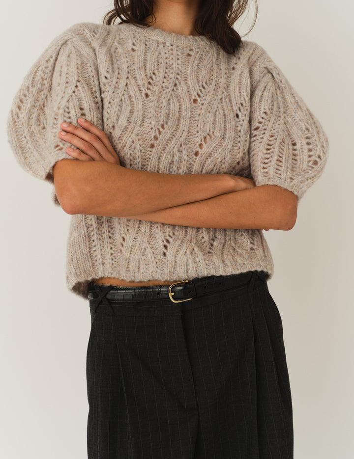 Valentina Sweater - Taupe Melange by The Garment
