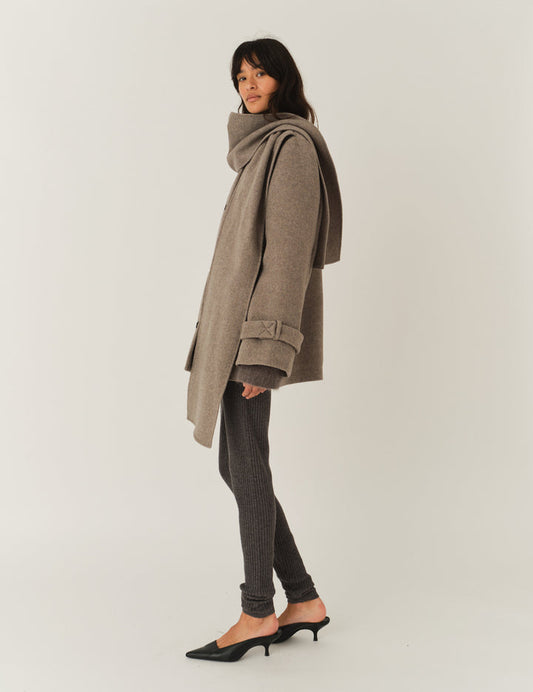 Clooney Coat - Beige Melange by The Garment
