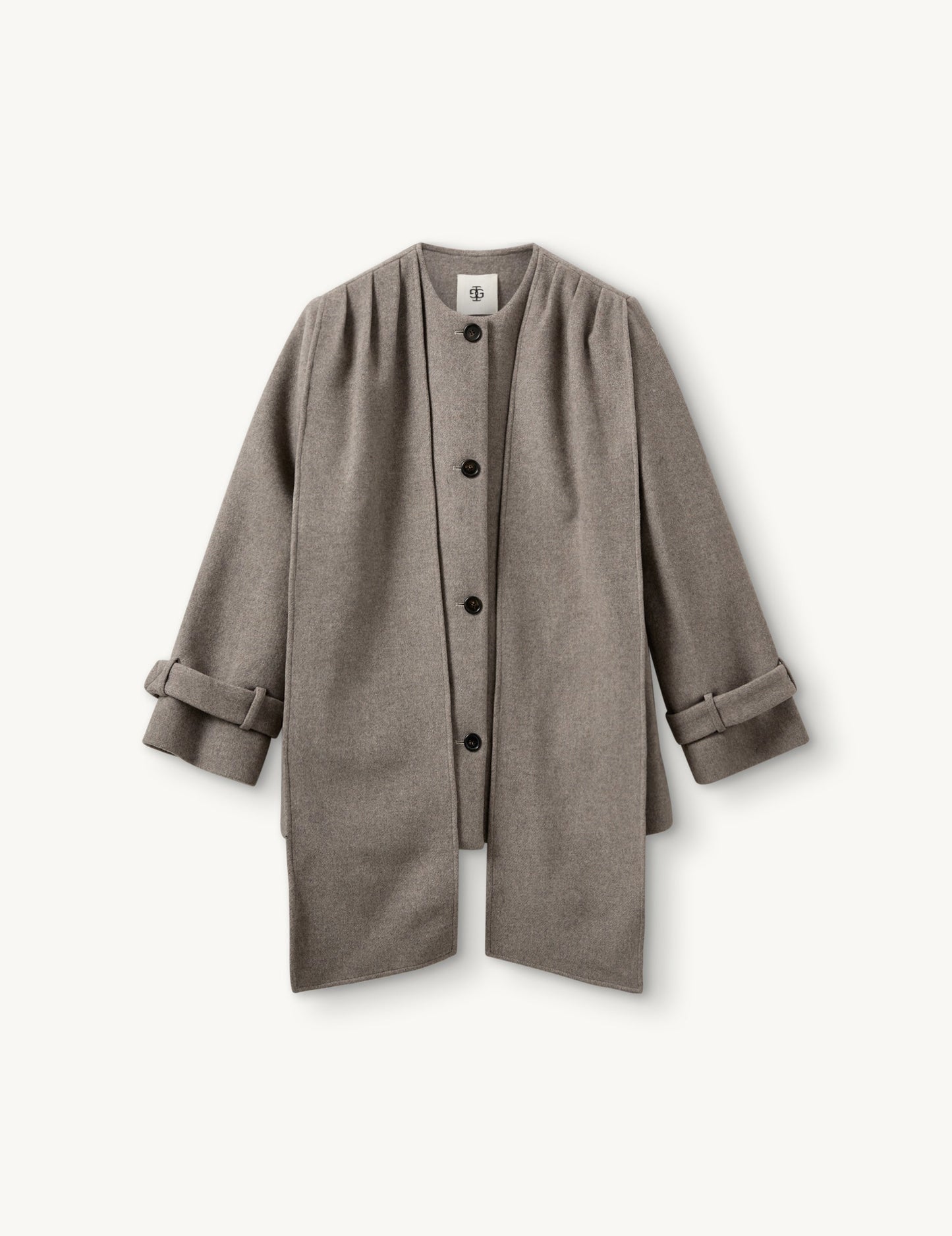 Clooney Coat - Beige Melange by The Garment