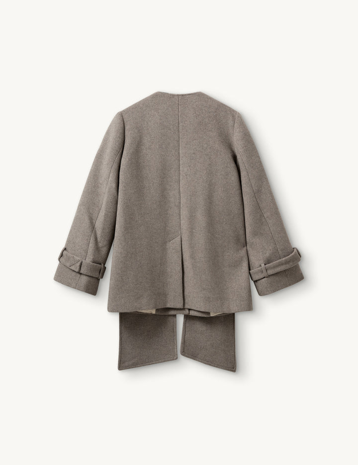 Clooney Coat - Beige Melange by The Garment