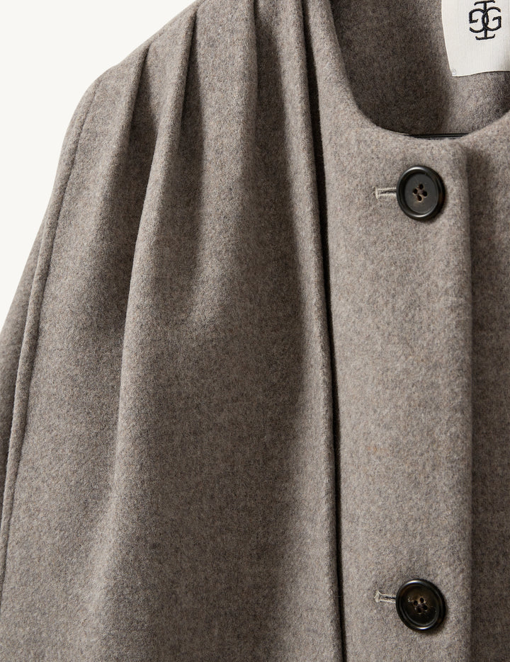 Clooney Coat - Beige Melange by The Garment