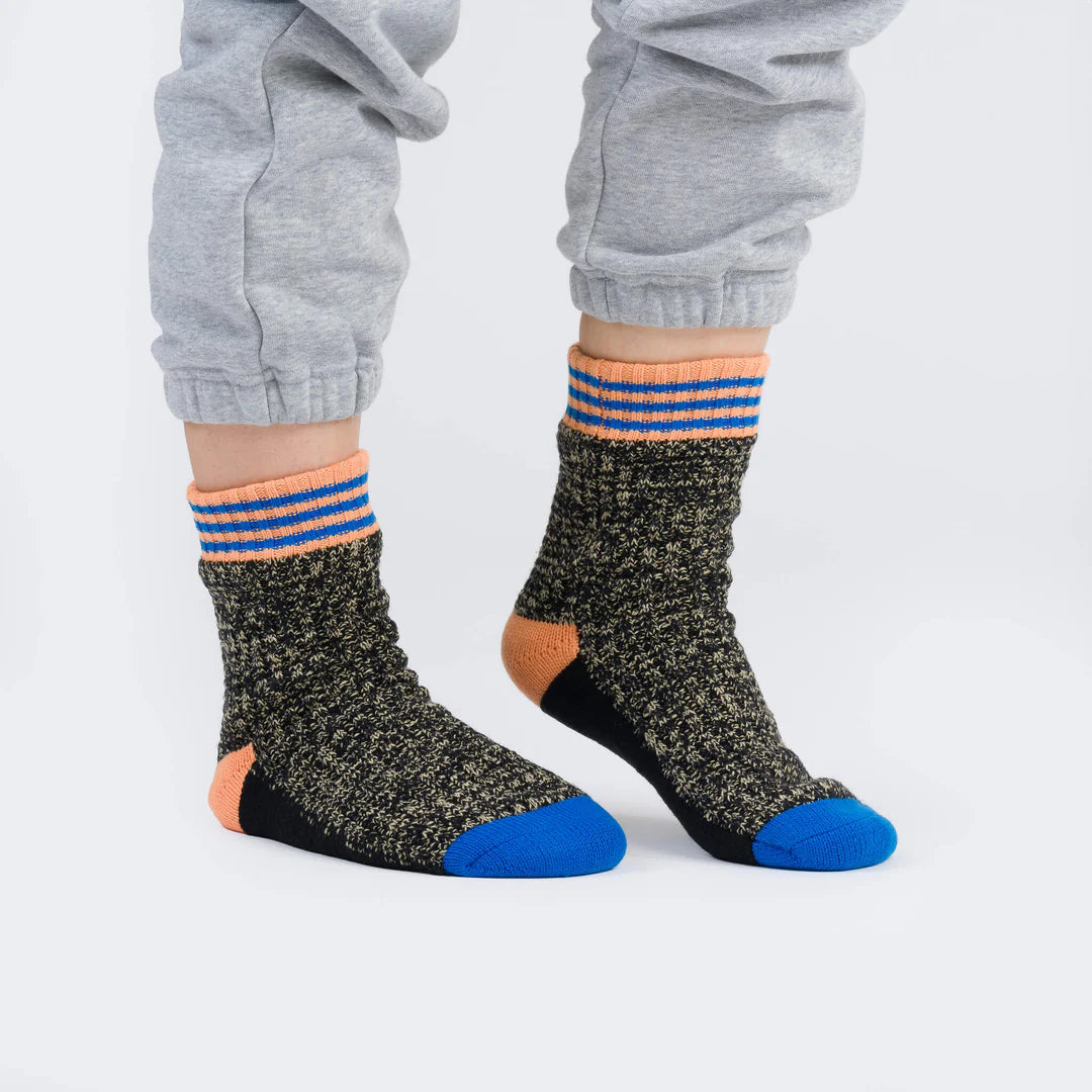 Varsity Knit House Socks - Black by Verloop