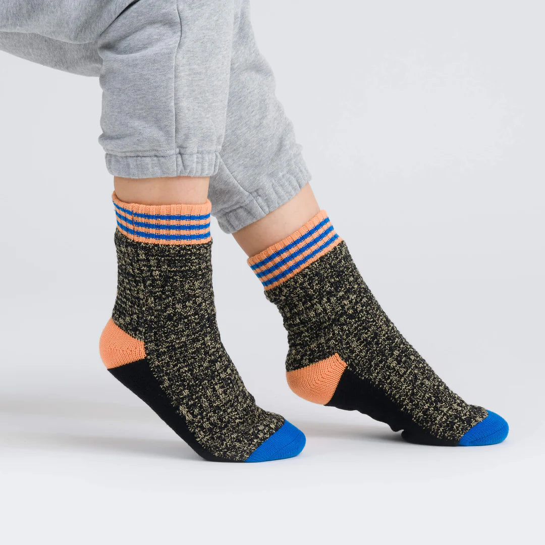 Varsity Knit House Socks - Black by Verloop