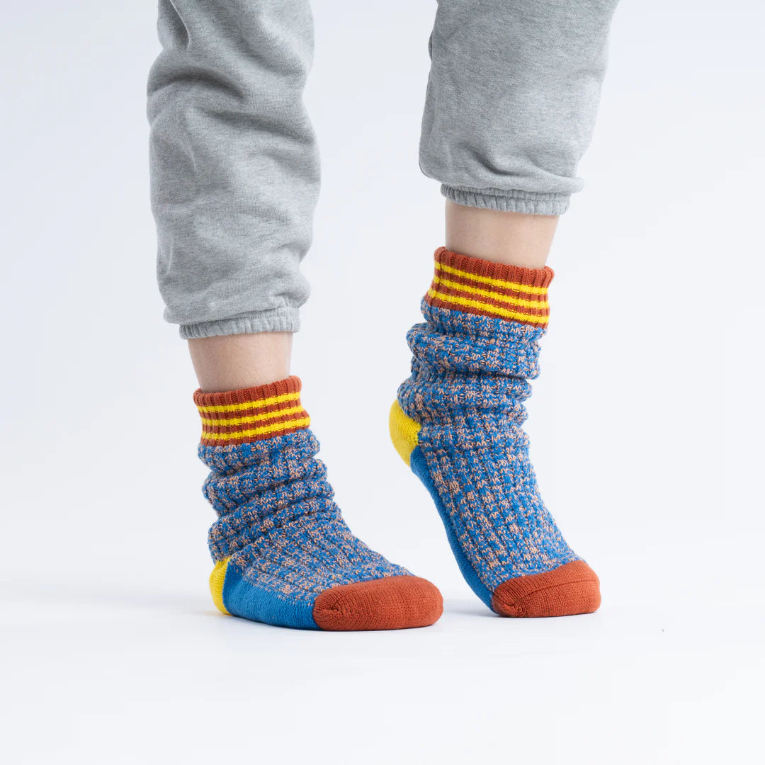 Varsity Knit House Socks - Cobalt by Verloop