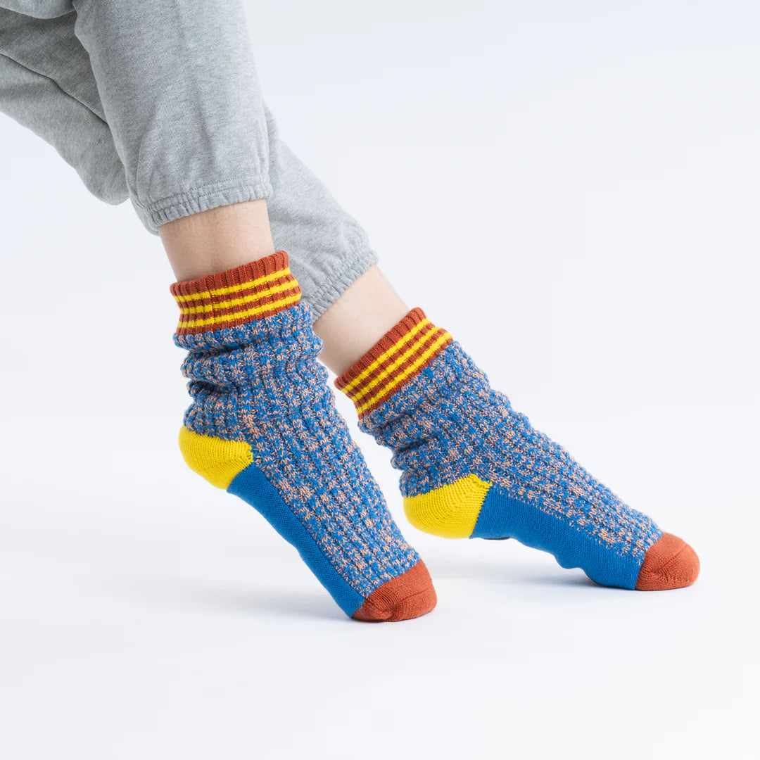 Varsity Knit House Socks - Cobalt by Verloop