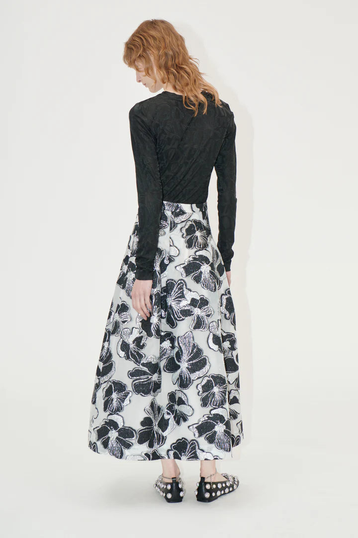 Voluminous Midi Skirt - Anemone Jacquard by Stine Goya