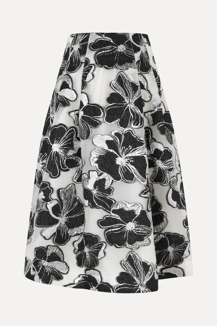 Voluminous Midi Skirt - Anemone Jacquard by Stine Goya