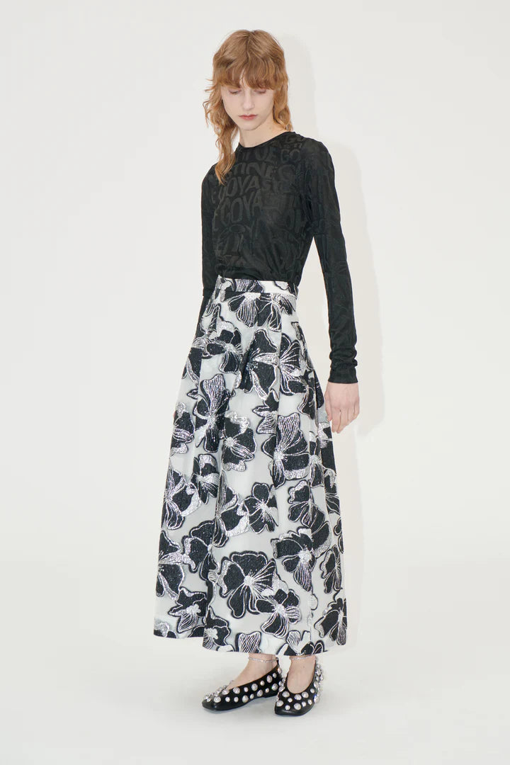 Voluminous Midi Skirt - Anemone Jacquard by Stine Goya