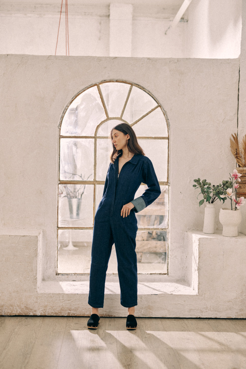 Navy Denim Boilersuit by Cossac