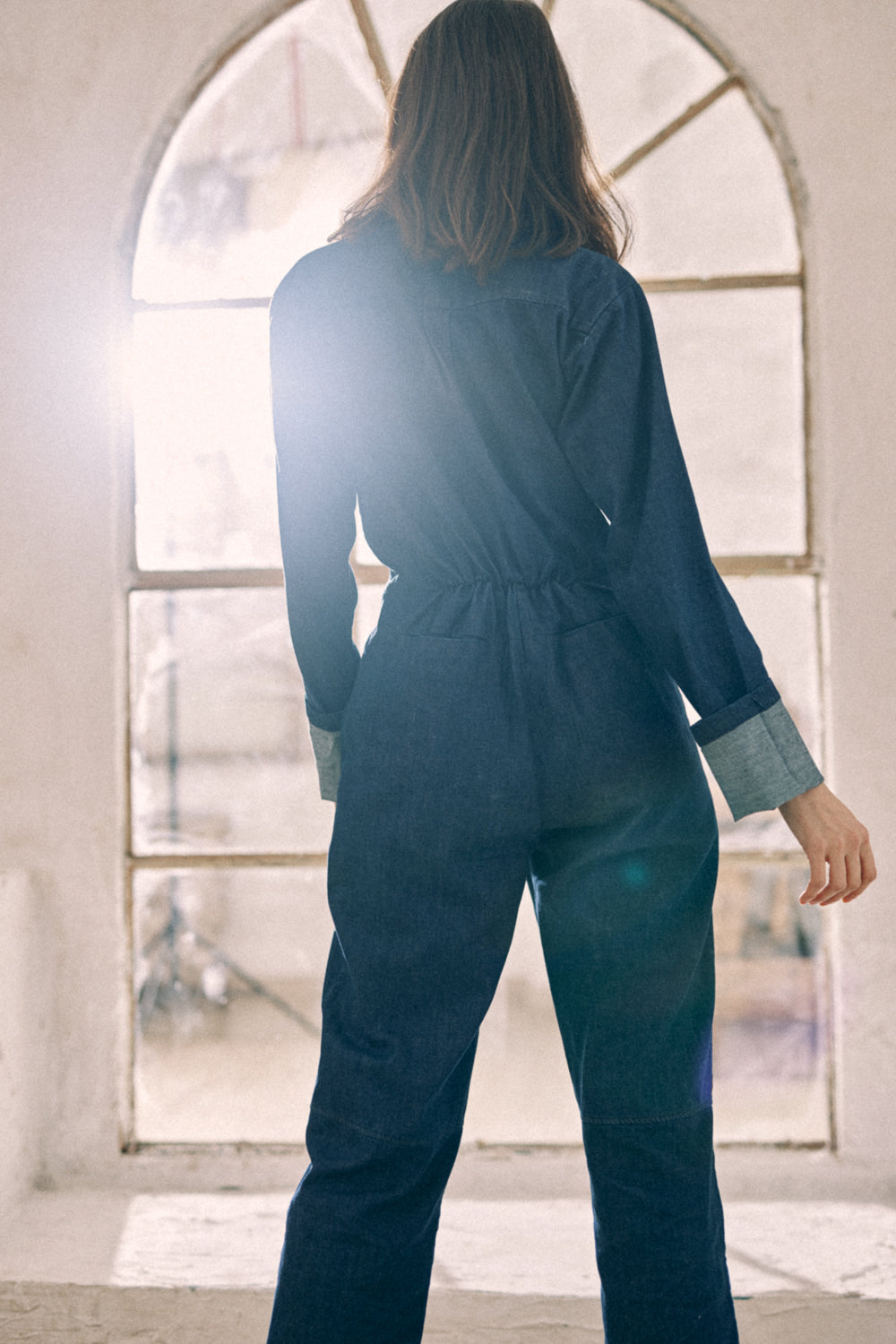 Navy Denim Boilersuit by Cossac