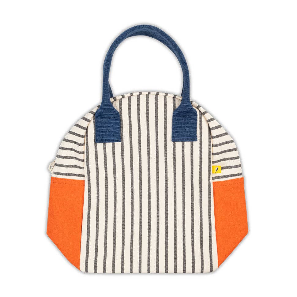 Zipper Lunch - Pencil Stripe Nautical by Fluf
