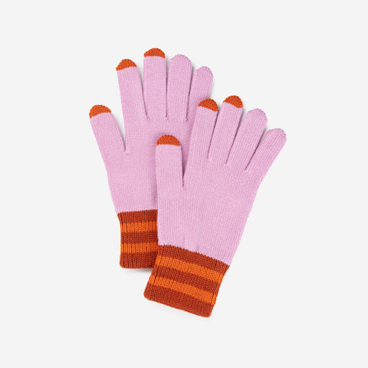 Sport Cuff Touchscreen Gloves: Lilac