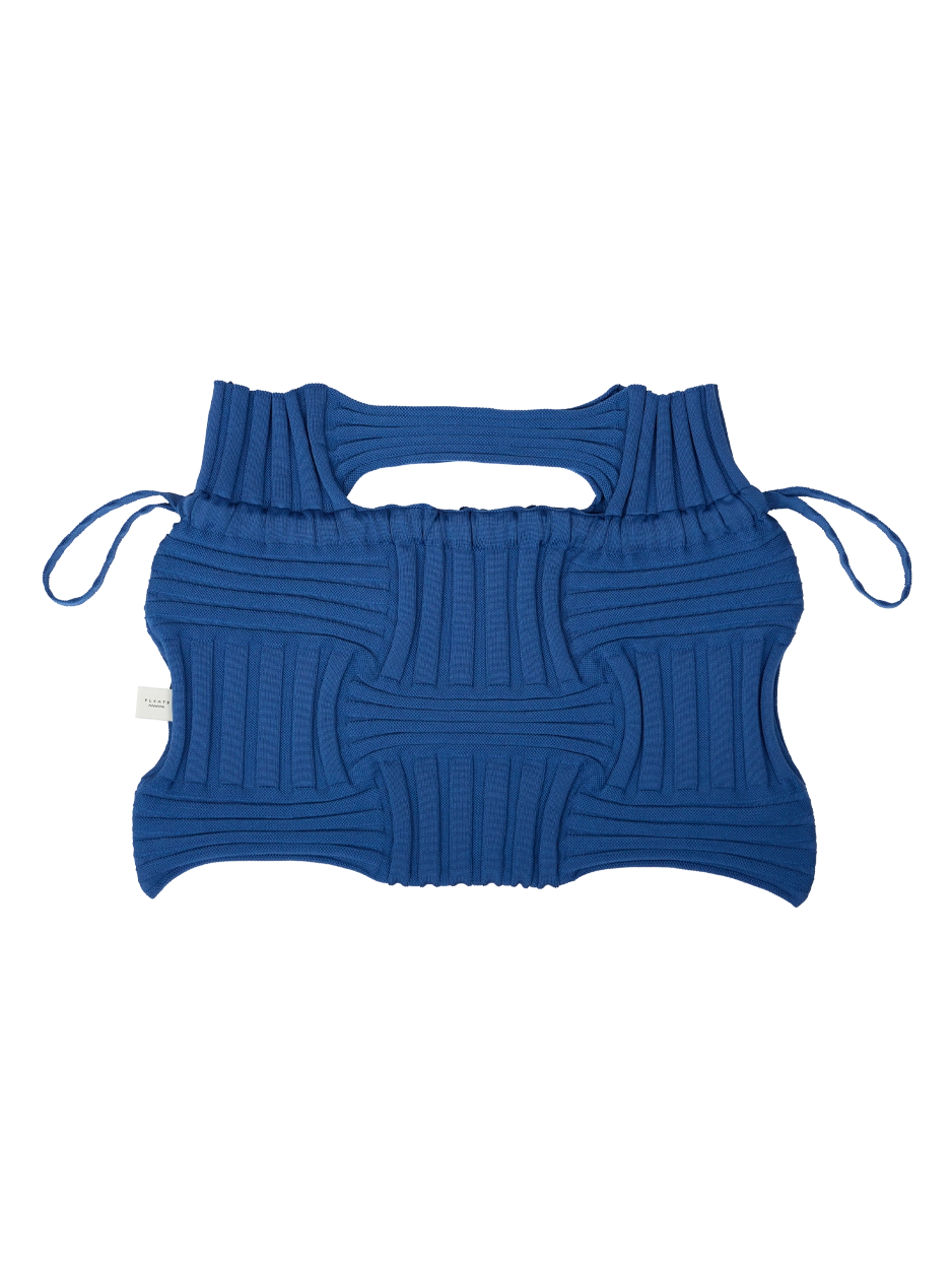 Big Bow Bag -Blue by PleatsMama