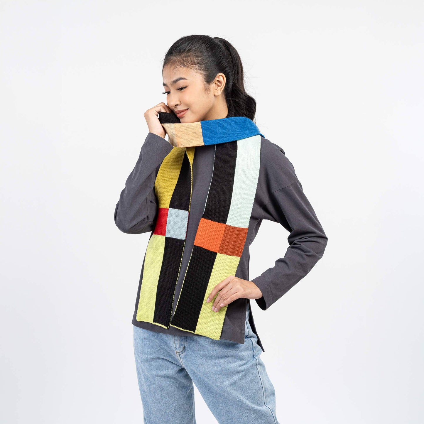 Chroma Skinny Scarf: Black