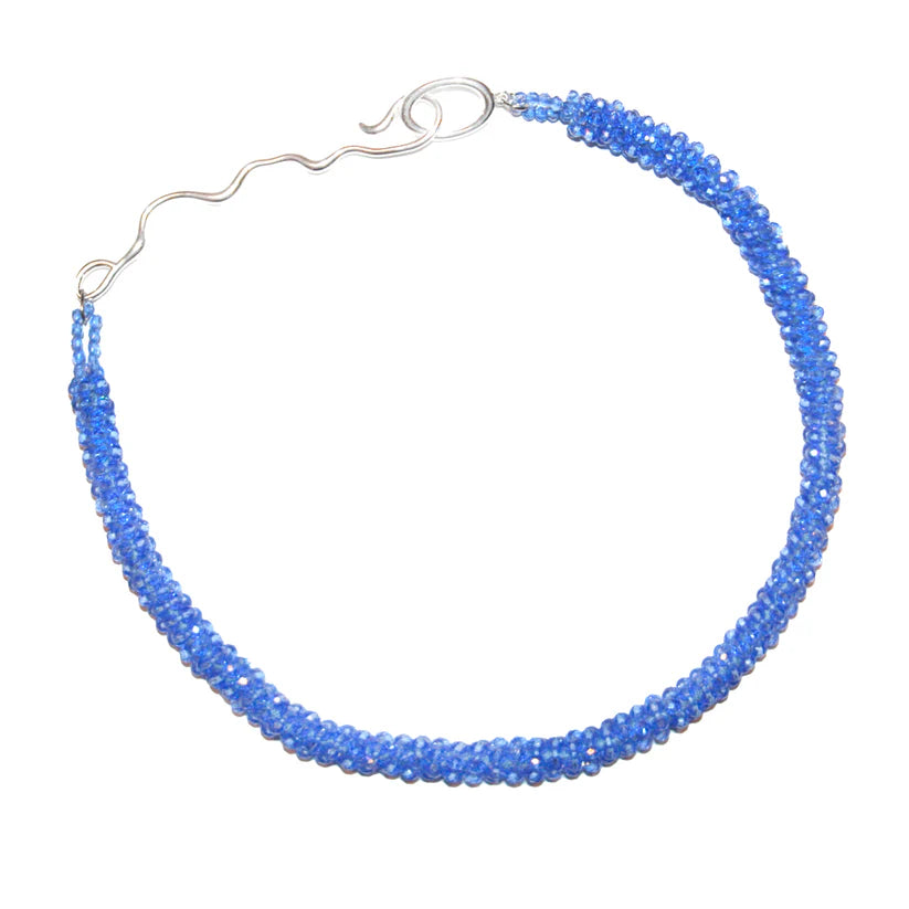 Beaded Wave Choker - Blue by Kroon 02