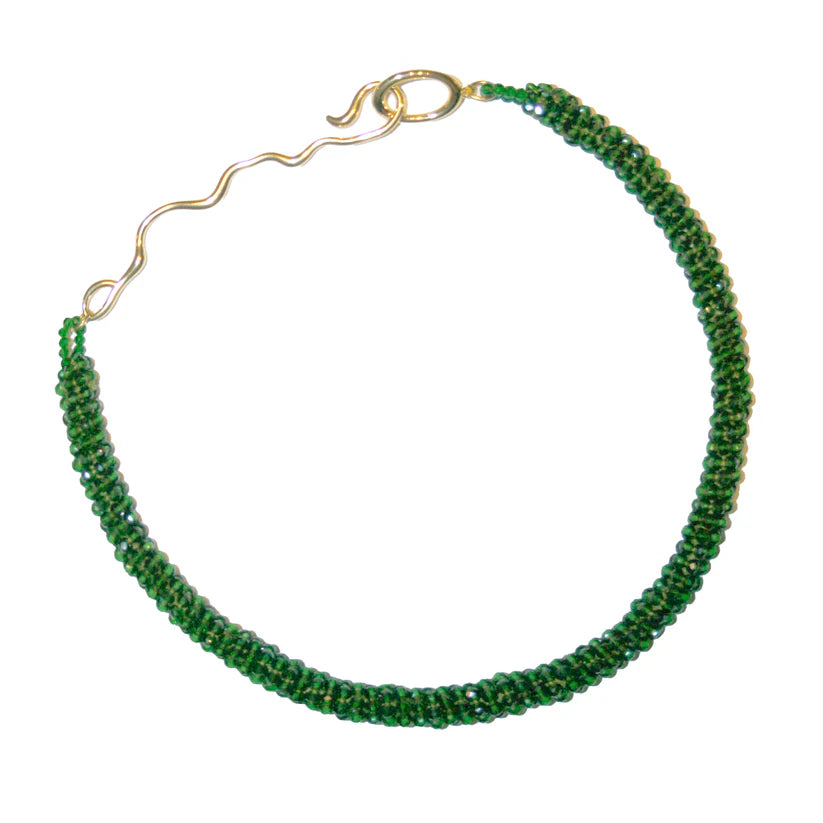 Beaded Wave Choker - Green by Kroon 02