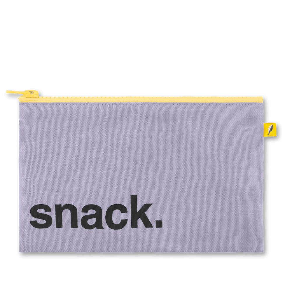 Zip Snack Bag 'Snack' Lavender by Fluf